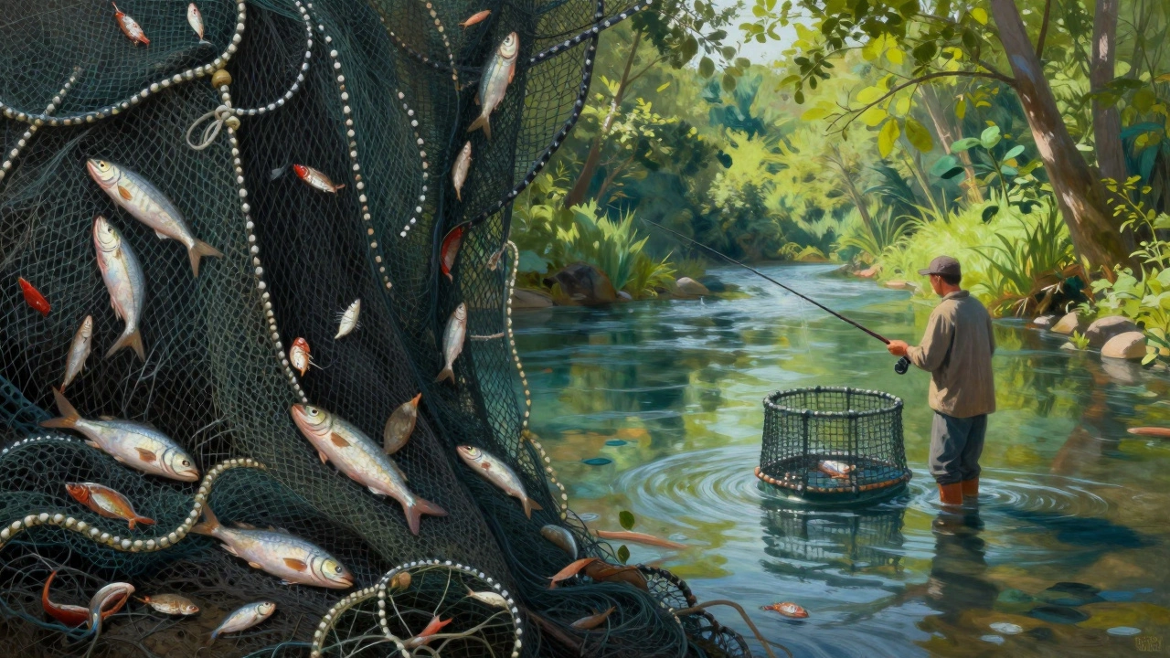 Сравнение разрушенной экосистемы с устойчивым рыболовством.