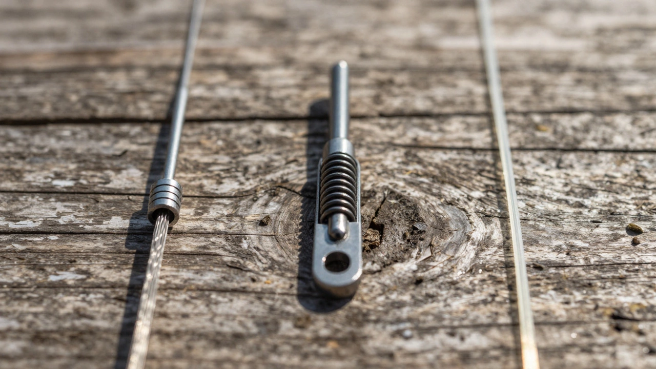 Крупный план различных материалов для рыболовных поводков