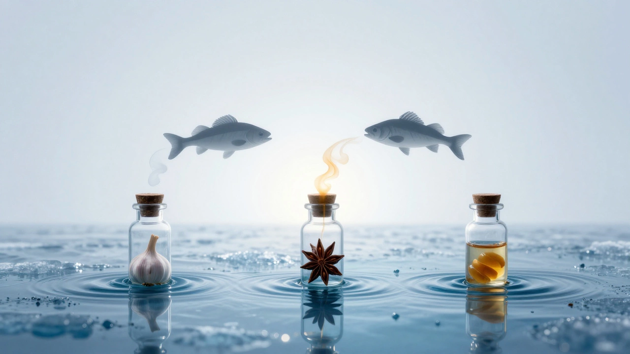 Три природных аромата в виде паров привлекают разную рыбу подо льдом.